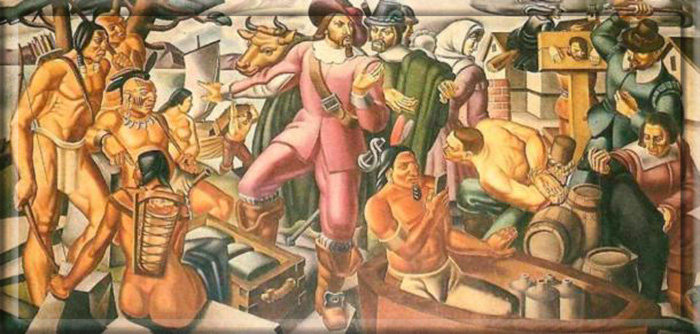 Мистер Пинчон и поселение Спрингфилд», Умберто Романо, 1937 год.

