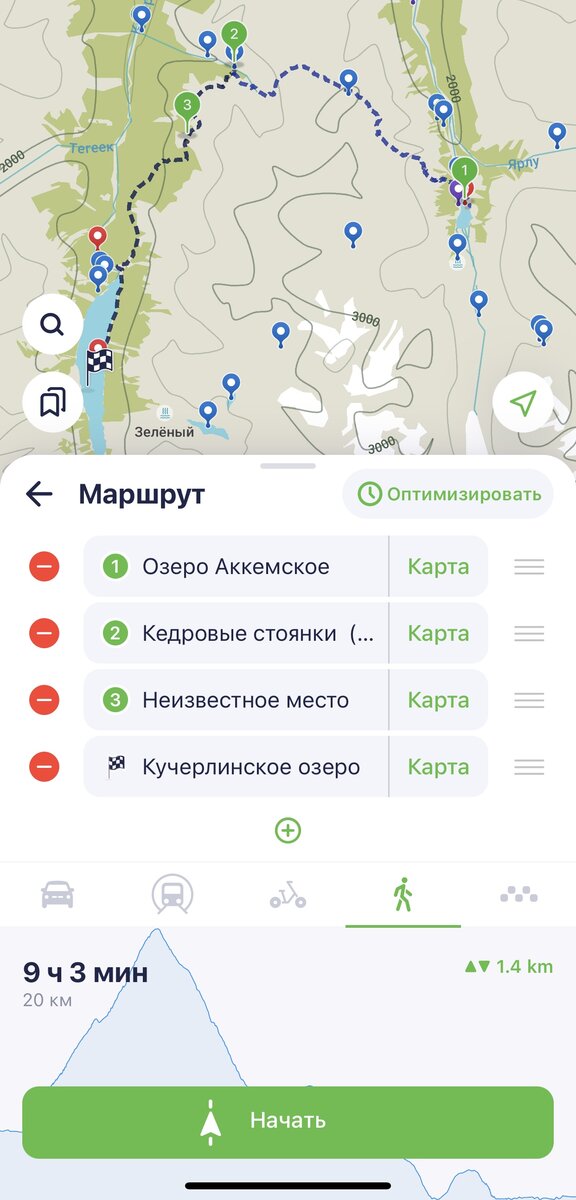 Маршрут через Кара-Тюрек, Кедровые стоянки и по верхней тропе (конная тропа)