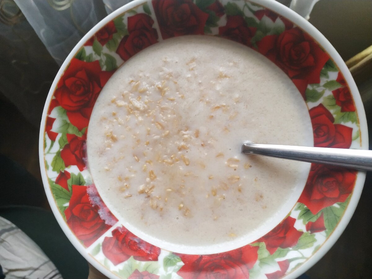 Опять овсянка, с кокосовым маслом и медом