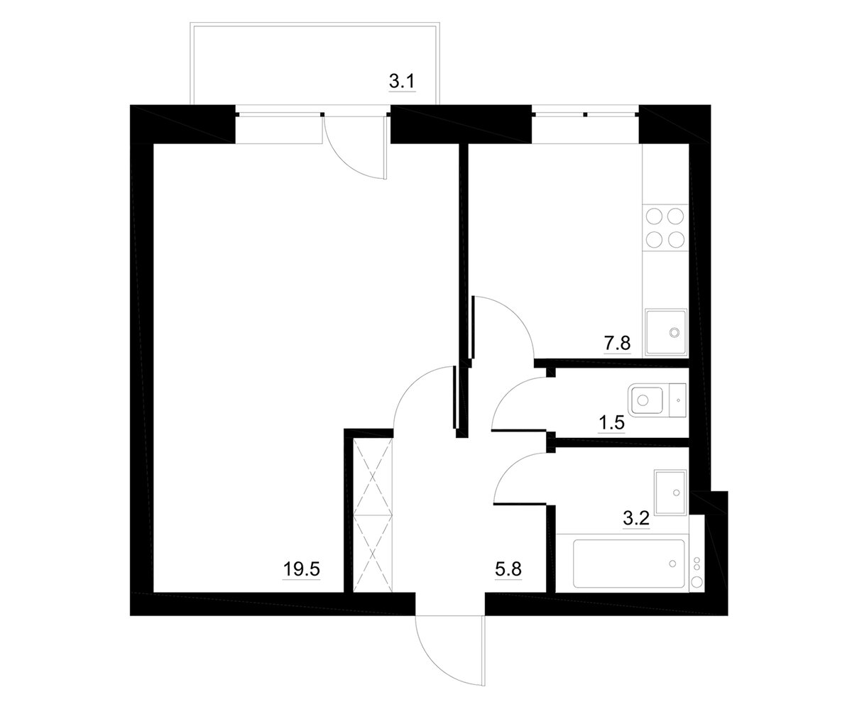 План квартиры 36 кв метров