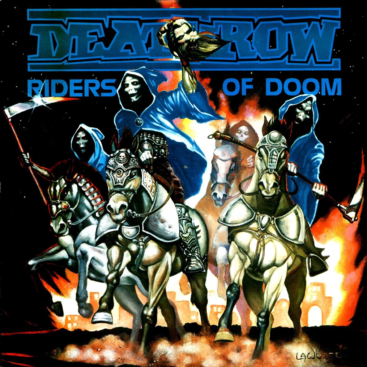 Обложка альбома Deathrow «Riders of Doom»