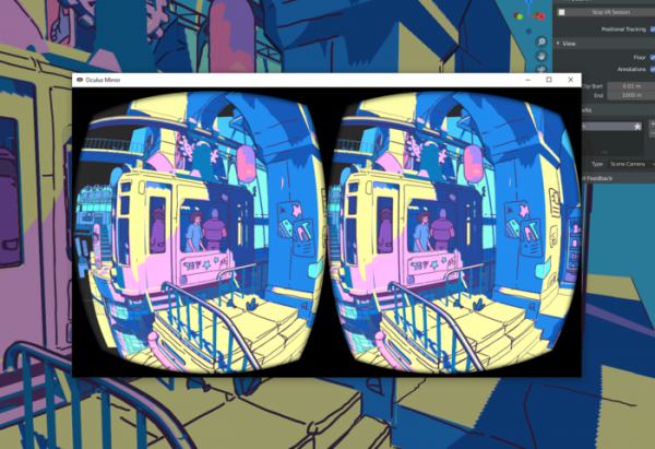 Добавлена начальная поддержка виртуальной реальности, ограниченная пока возможностью инспектирования трёхмерных сцен при помощи VR-шлемов напрямую из Blender (только в режиме просмотра, изменение содержимого пока не поддерживается). Поддержка основывается на реализации стандарта OpenXR, который определяет универсальный API для создания приложений виртуальной и дополненной реальности, а также набор прослоек для взаимодействия с оборудованием, абстрагирующим особенности конкретных устройств. C Blender могут использоваться любые платформы, поддерживающие OpenXR, такие как Windows Mixed Reality и Oculus Rift в Windows и Monado в Linux (SteamVR пока не поддерживается, так как он не реализует OpenXR).
