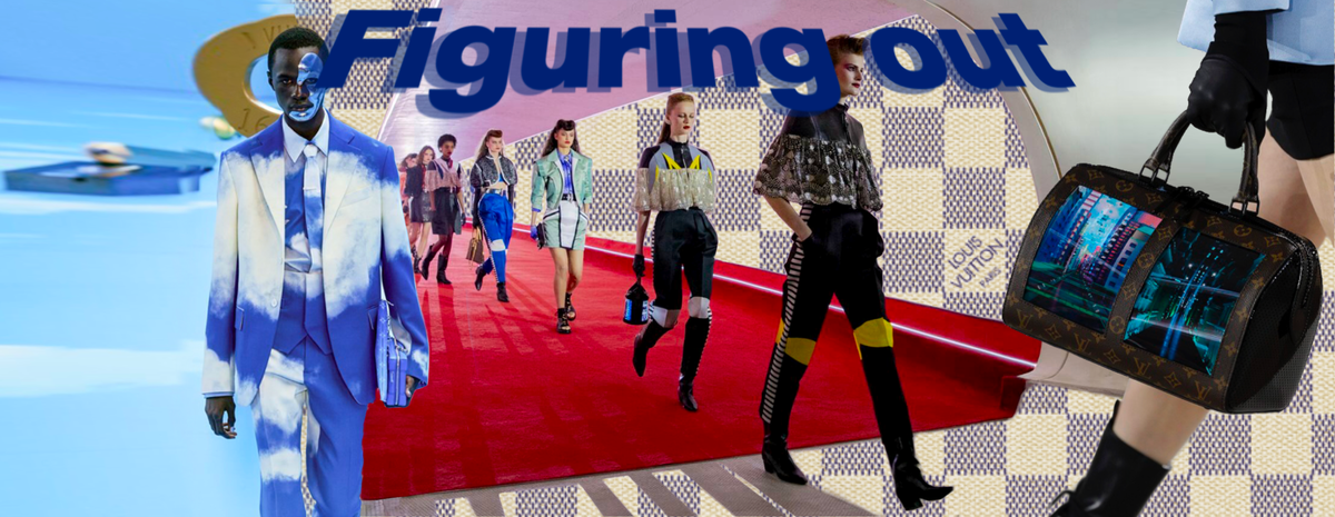 коллаж из фото с показа коллекций Louis Vuitton с 2019 по 2021