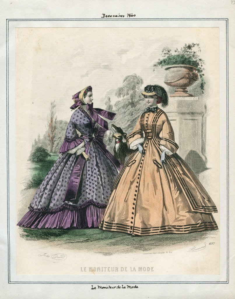 Иллюстрация из "Le Moniteur de la Mode", 1860 г.