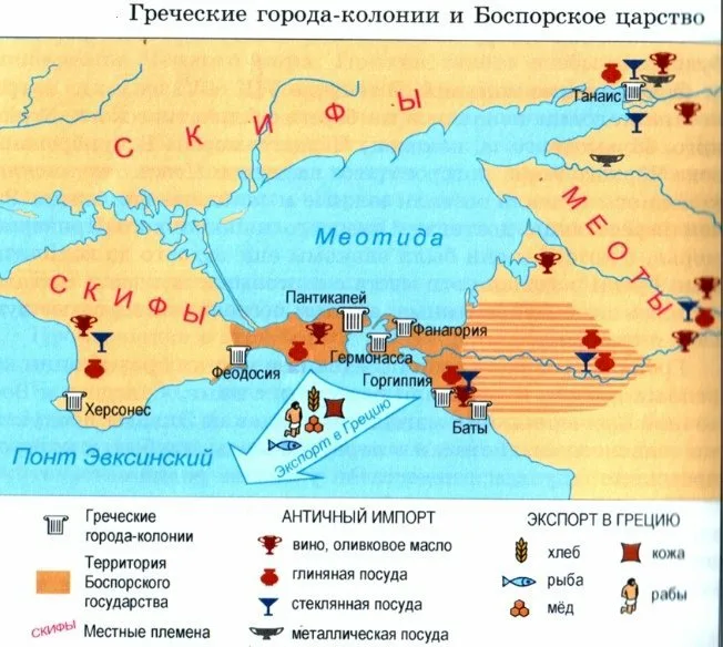 Карта греческих колоний
