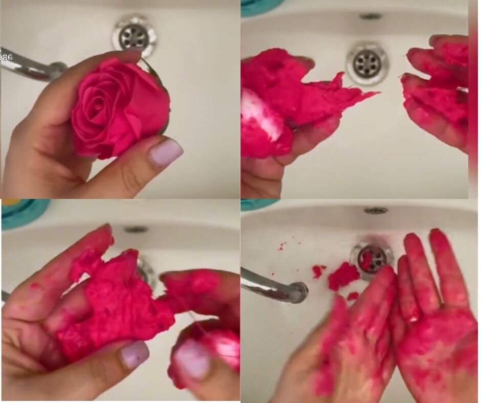 Мыльные розы в использовании