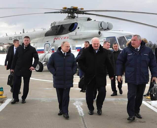 Президент России В.В. Путин и Президент Беларуси А.Г. Лукашенко