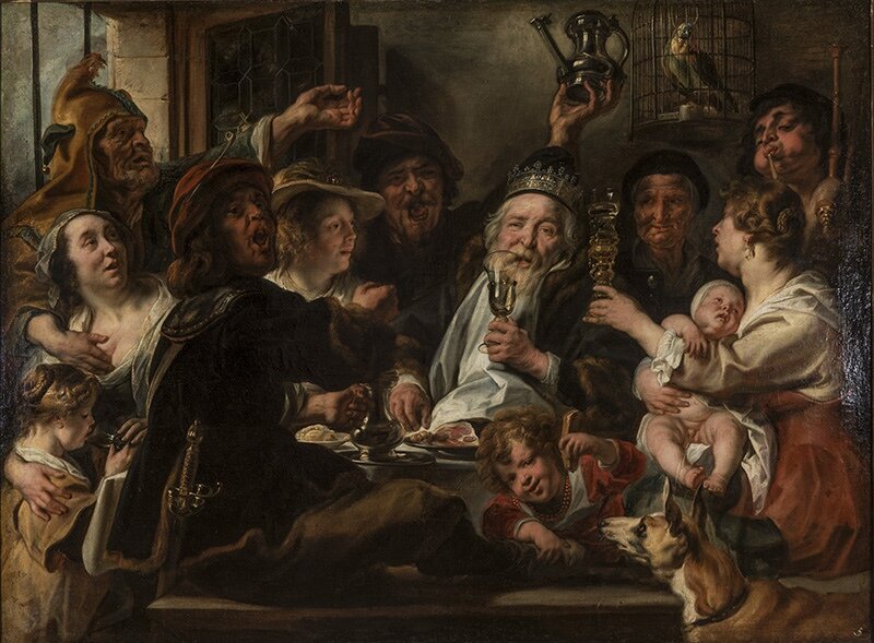 Якоб Йорданс. Бобовый король. Фландрия, XVII век