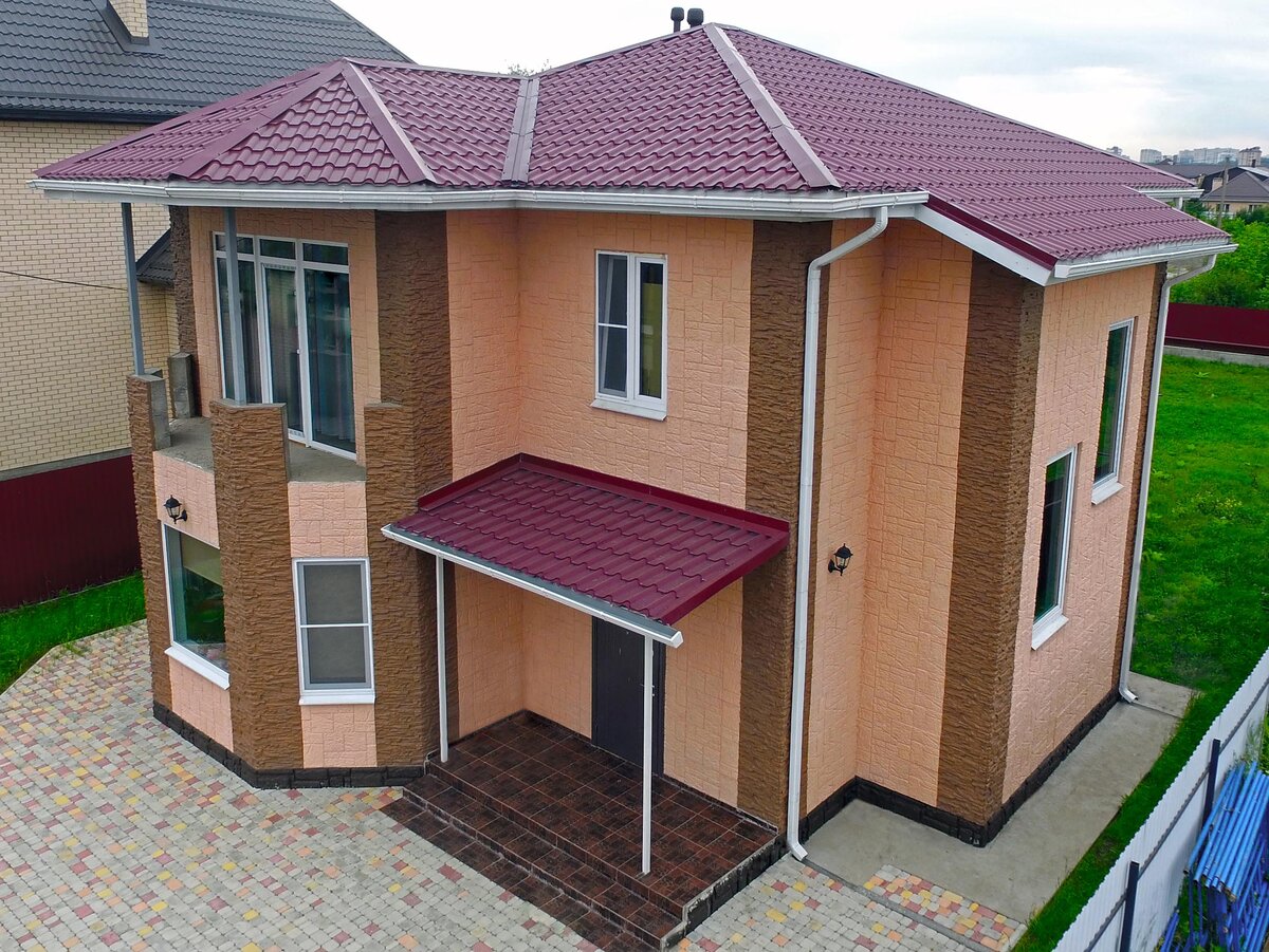 Монолитный дом построенный по Технологии Техноблок.