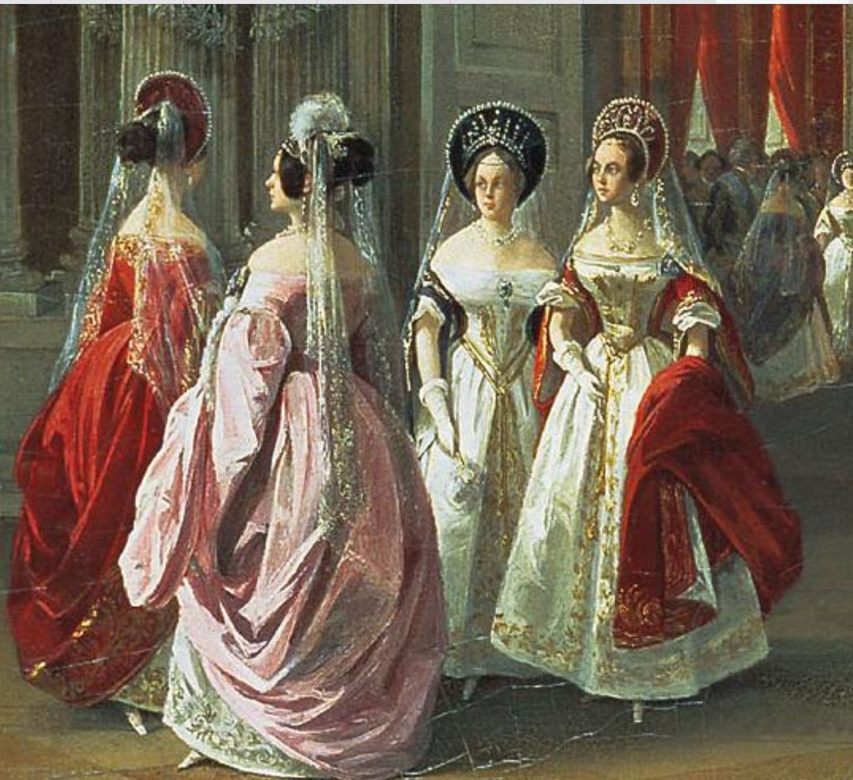 Модели 18 века. Платье фрейлины Екатерины 2. Фрейлины российского Императорского двора платья.