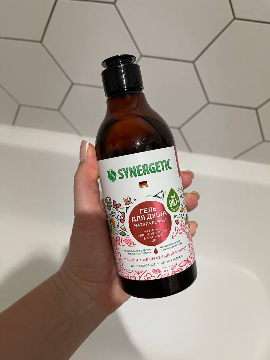 гель для душа Synergetic пачули и ароматный бергамот