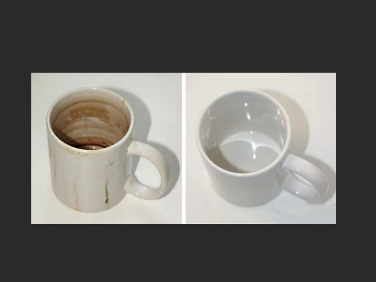 Сияющая посуда после мытья