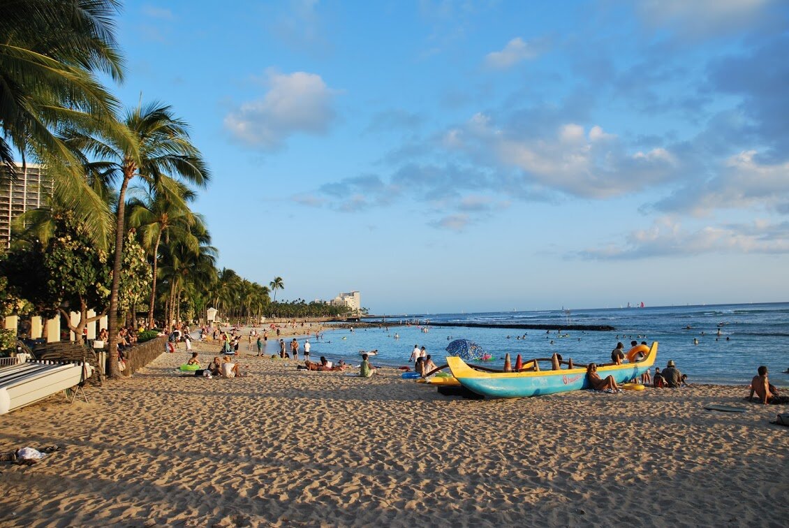 Пляж Вайкики, штат Гавайи, США