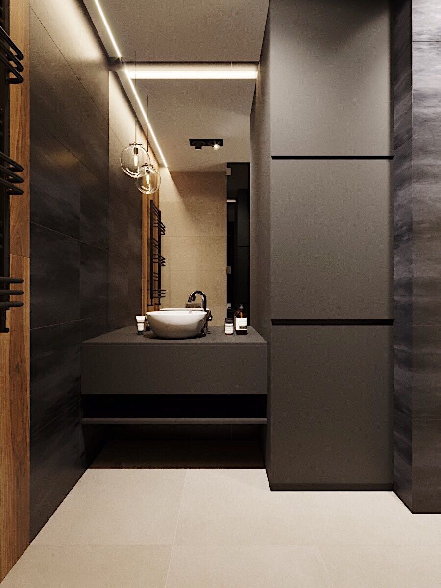 Это ЖК Лобачевский, наш проект. Справа в шкафу в нижней секции стиральная машина, а в верхней секции - сушильная.