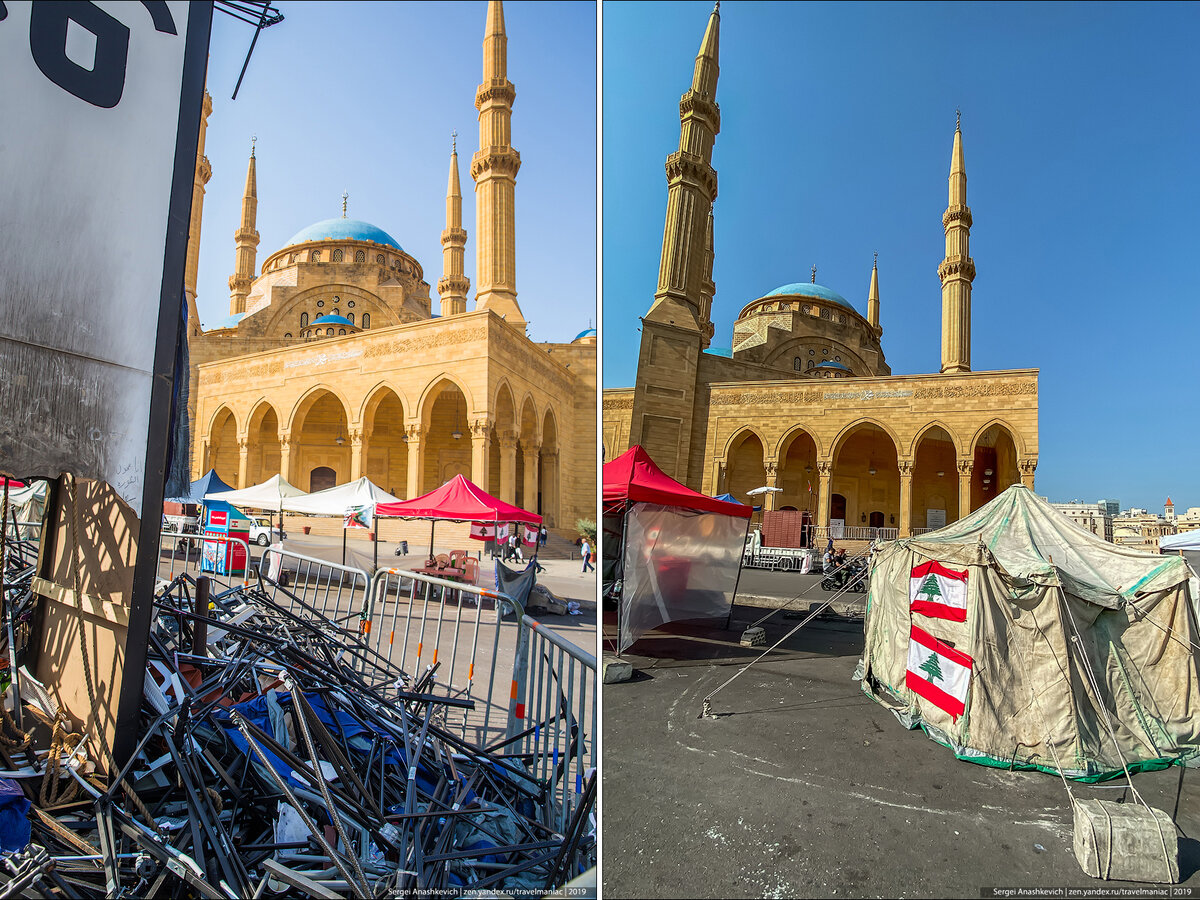 Эксклюзивные фото, во что превратили протестующие центр Бейрута (следы погромов и обычная жизнь)