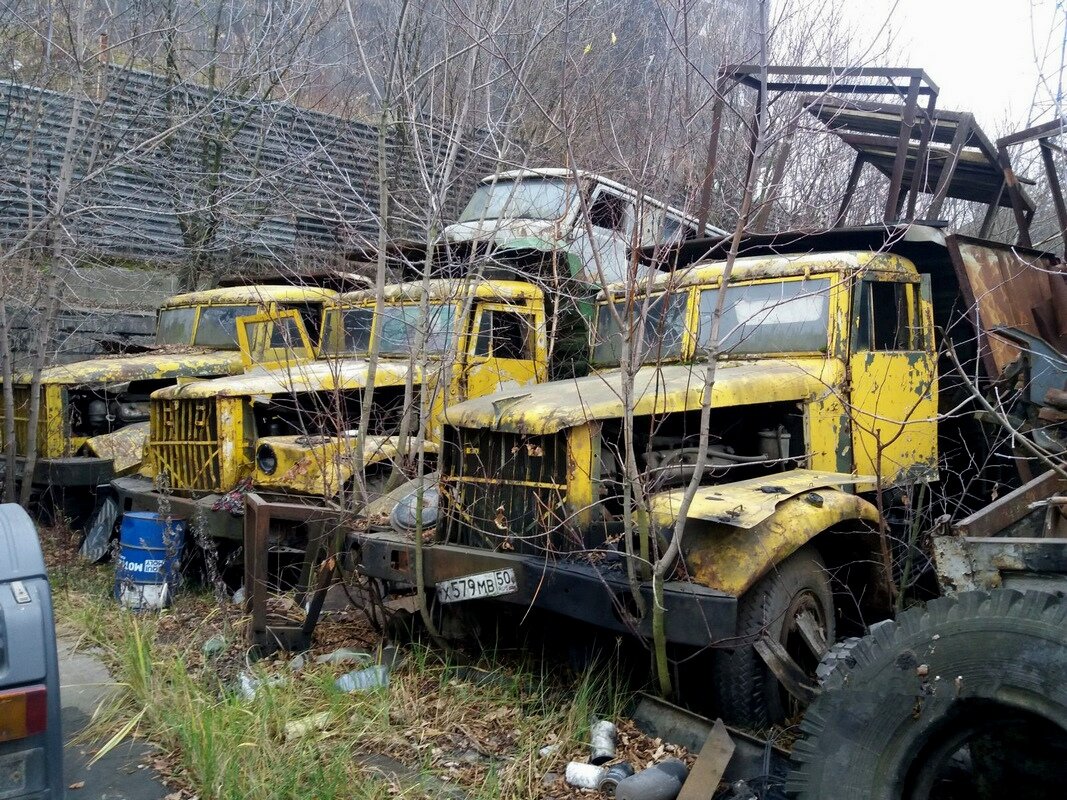 Автобаза в Нахабино с огромным количеством старых брошенных грузовиков |  Все о грузовиках – Trucksplanet | Дзен