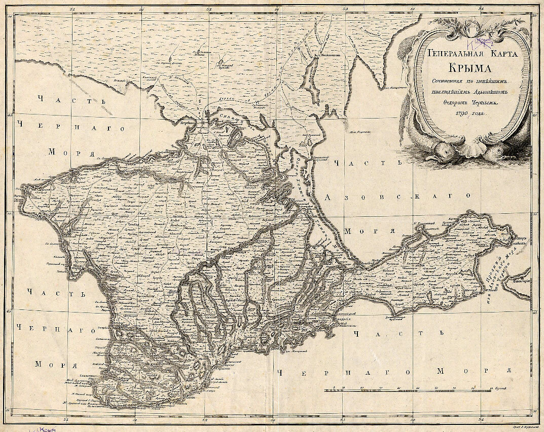 Карта крыма российской империи