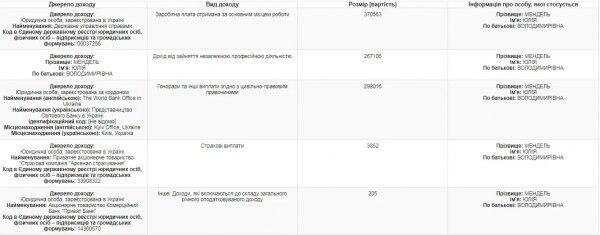 Налоговая декларация Юлии