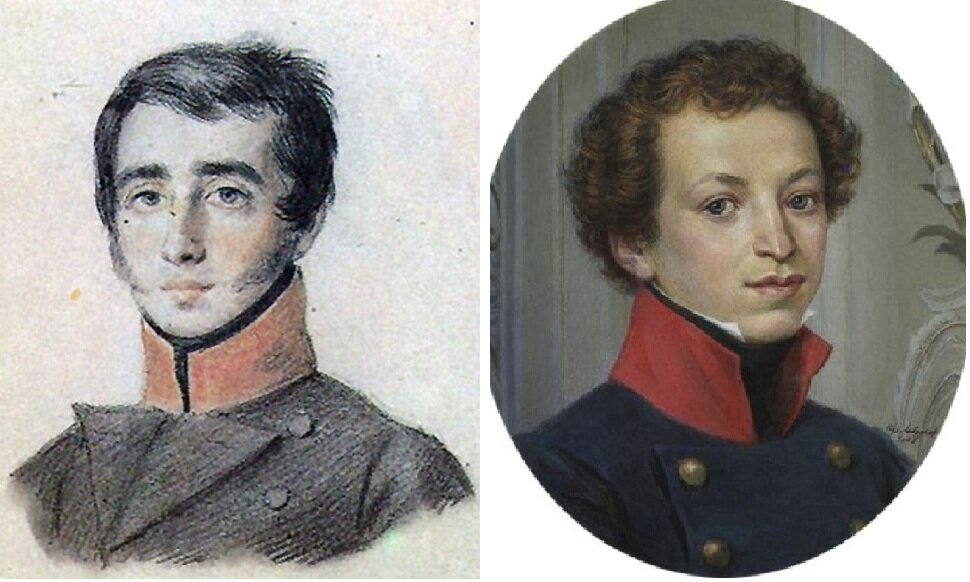 Лицеисты Вильгельм Кухельбекер и Александр Пушкин