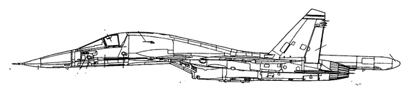 Многофункциональный истребитель Су-27.
