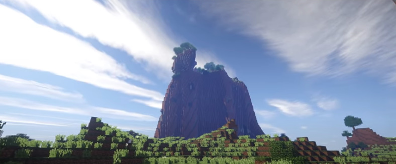 Гора высотой 314 блоков