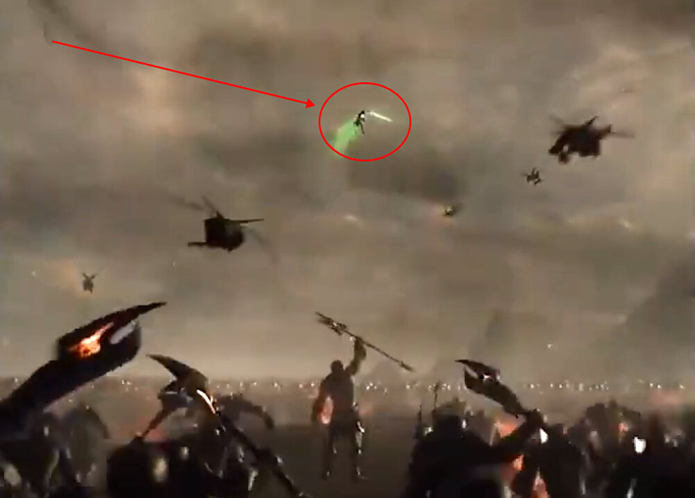 Зеленый Фонарь сражается с парадемонами