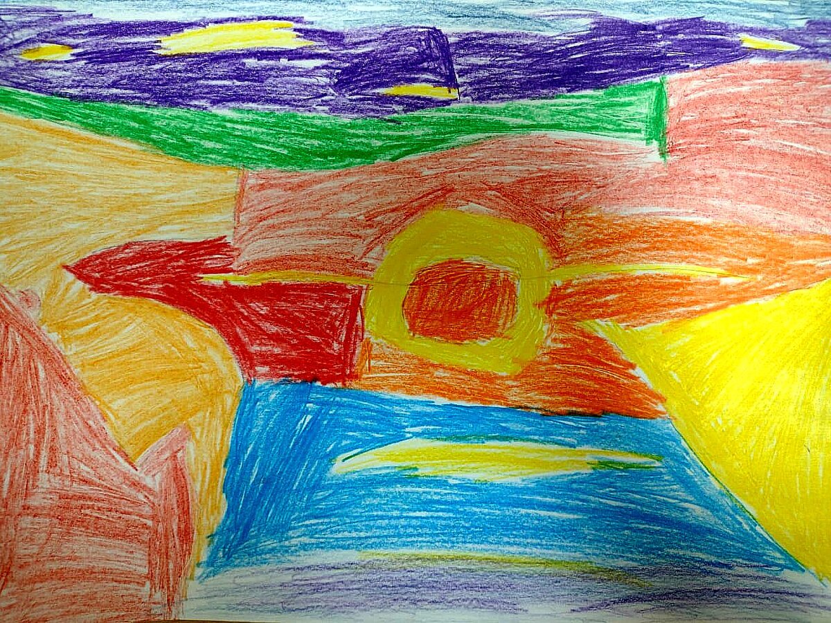 Тимур Т., 7 лет. "Спасибо за мирное небо".