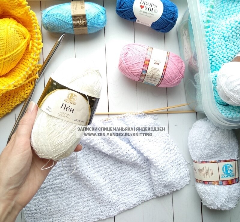 Мое летнее вязание. Про лен, кстати, позже будет статья (не обзор)