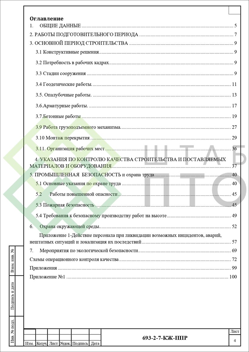 ППР устройство железобетонных конструкций на объекте 