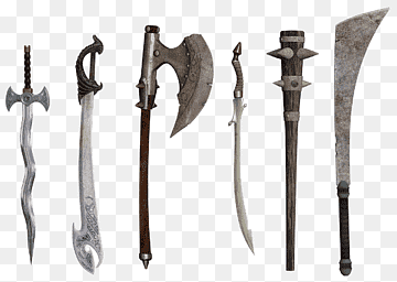 Сабля, секира, меч и булава. Названия разные, назначение схожее.