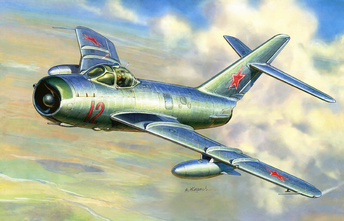 Рисунок перехватчика семейства МиГ-17П. Источник: http://warwall.ru/