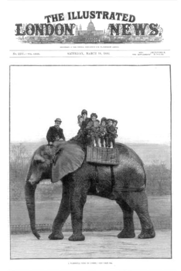    Джамбо и Мэтью Скотт катают детей в лондонском зоопарке.Wikipedia. Public domain