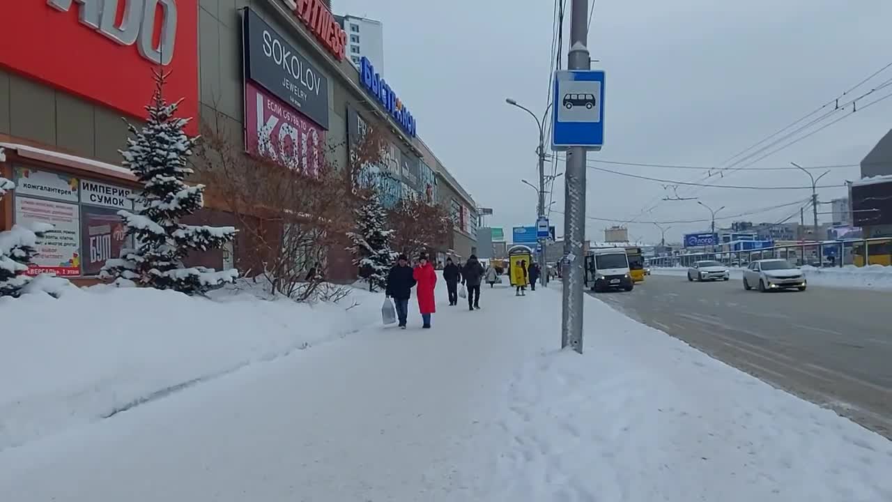 НОВОСИБИРСК/ПРОГУЛКА ОТ МЕТРО ПЛОЩАДЬ МАРКСА ДО ТЦ САН-СИТИ/ЛЕВЫЙ  БЕРЕГ/WALK NOVOSIBIRSK/ЯНВАРЬ 2023