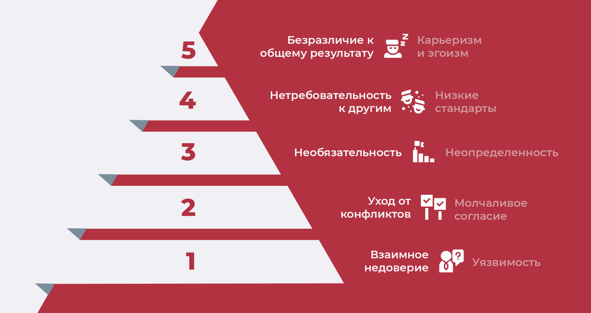 5 пороков команды