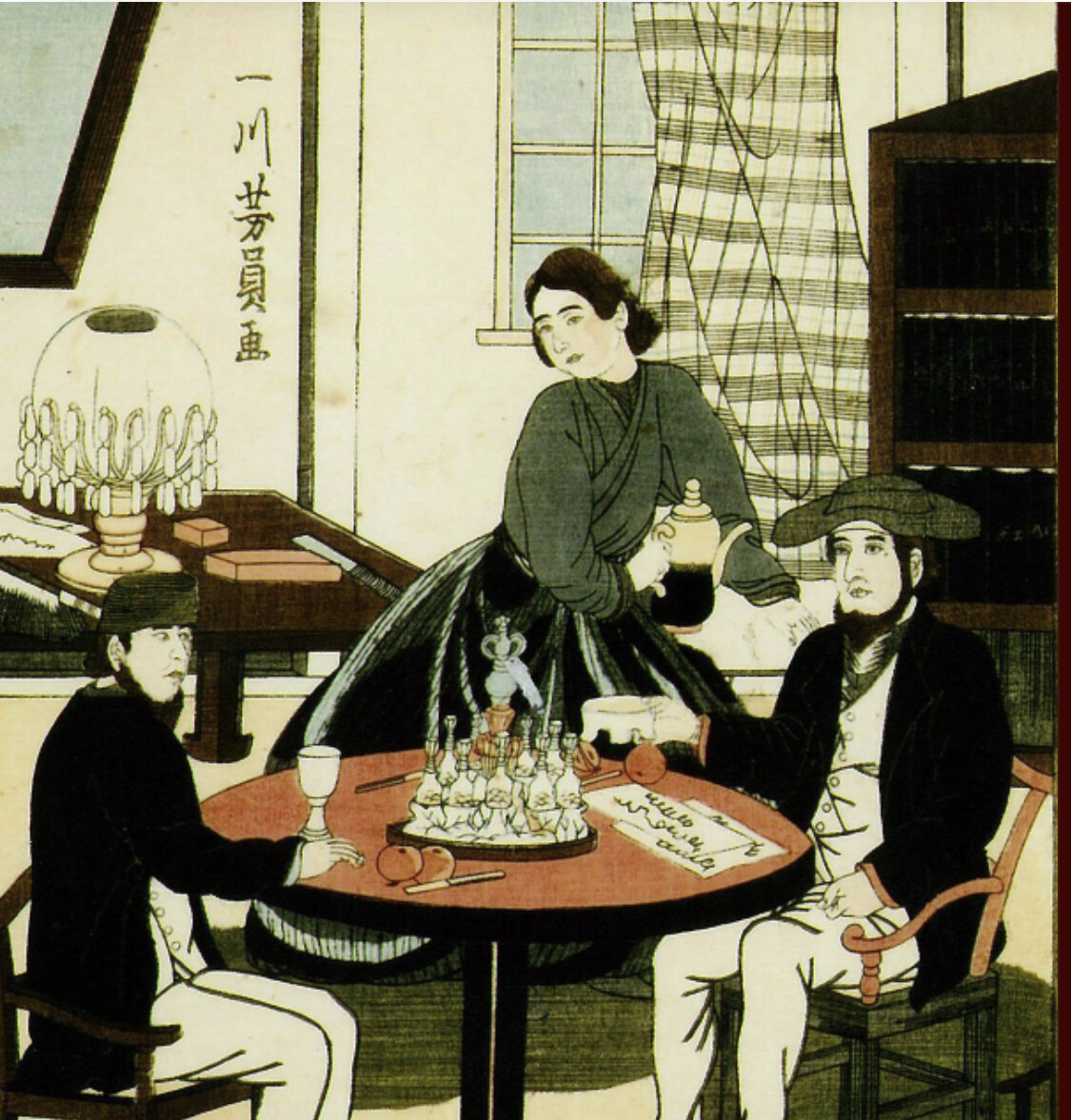 Гравюра с японского сайта ресторана 