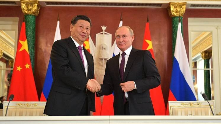    Пресс-служба президента РФ/Wikimedia Commons Председатель Си Цзиньпин и президент Владимира Путин