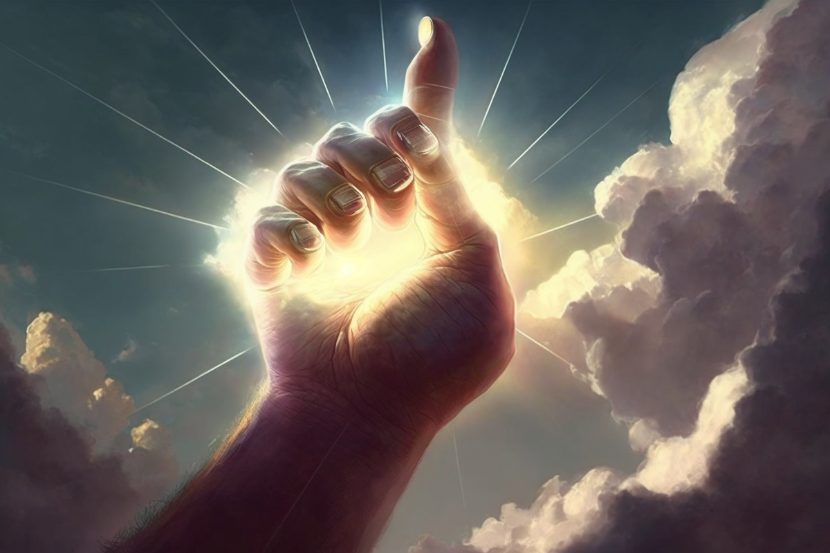 Пальцем в небо от Midjourney