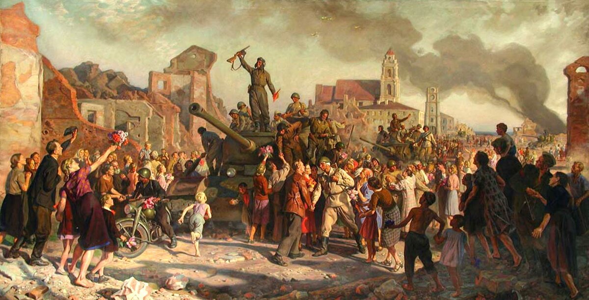 Освобождение минска от немецко фашистских. Минск 3 июля 1944 года в Волкова. Картина Минск 3 июля 1944 года.