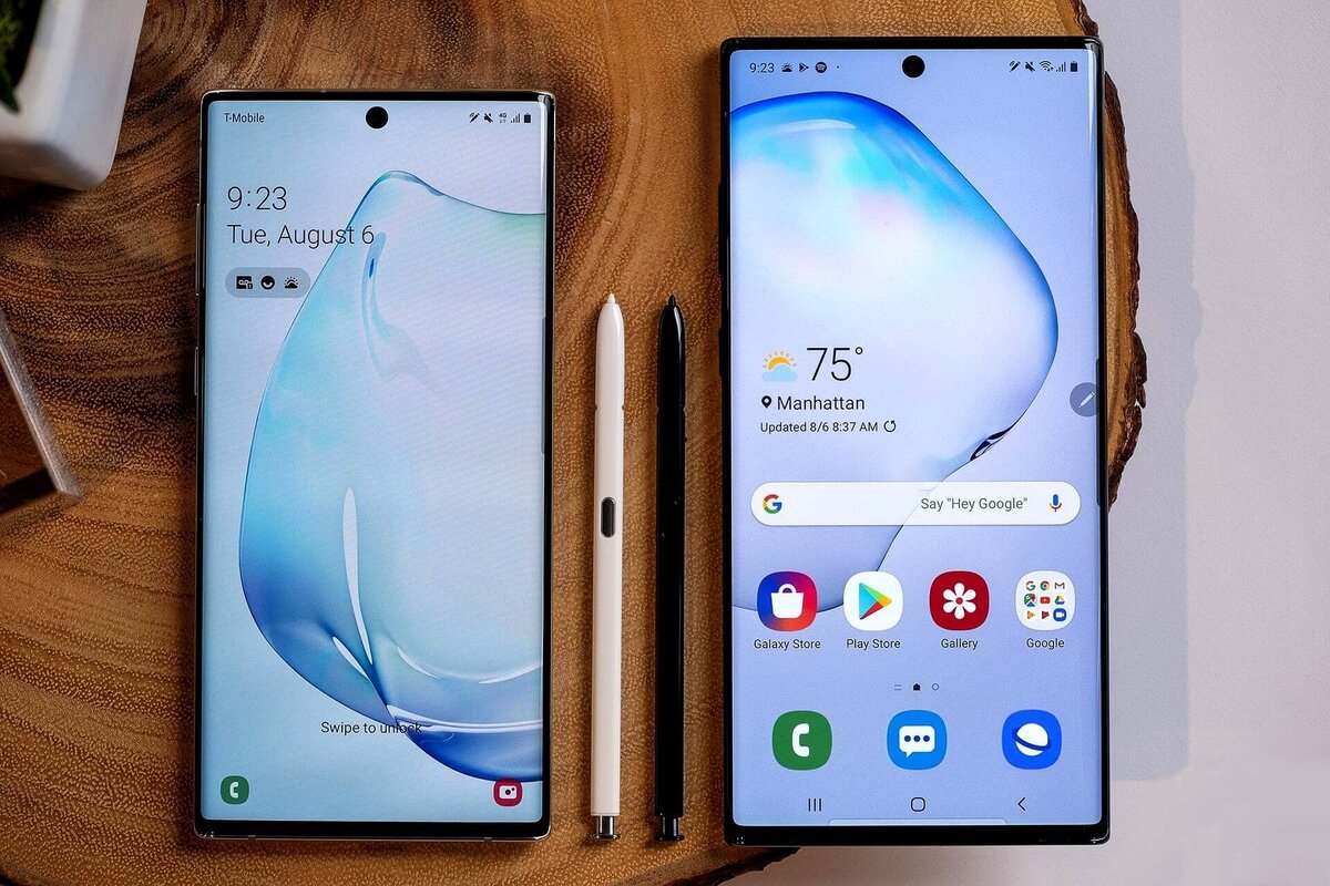 Вот такие Galaxy Note 10 и Note 10+