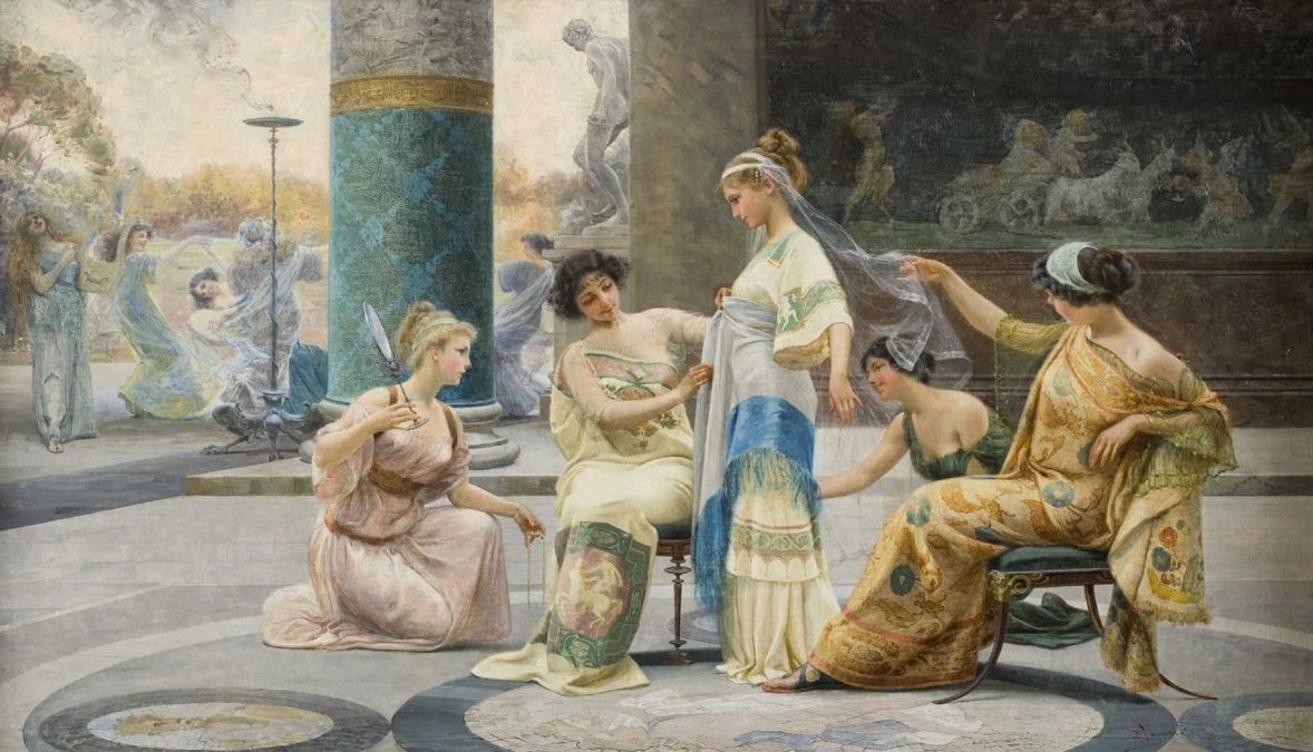 Как нестранно на полотнах, изображающих, античные сюжеты, нет уныния.  