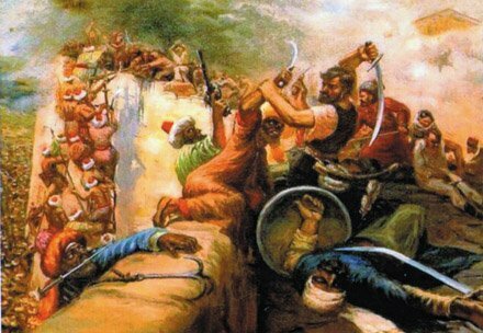 Штурм Азова турецкими войсками.