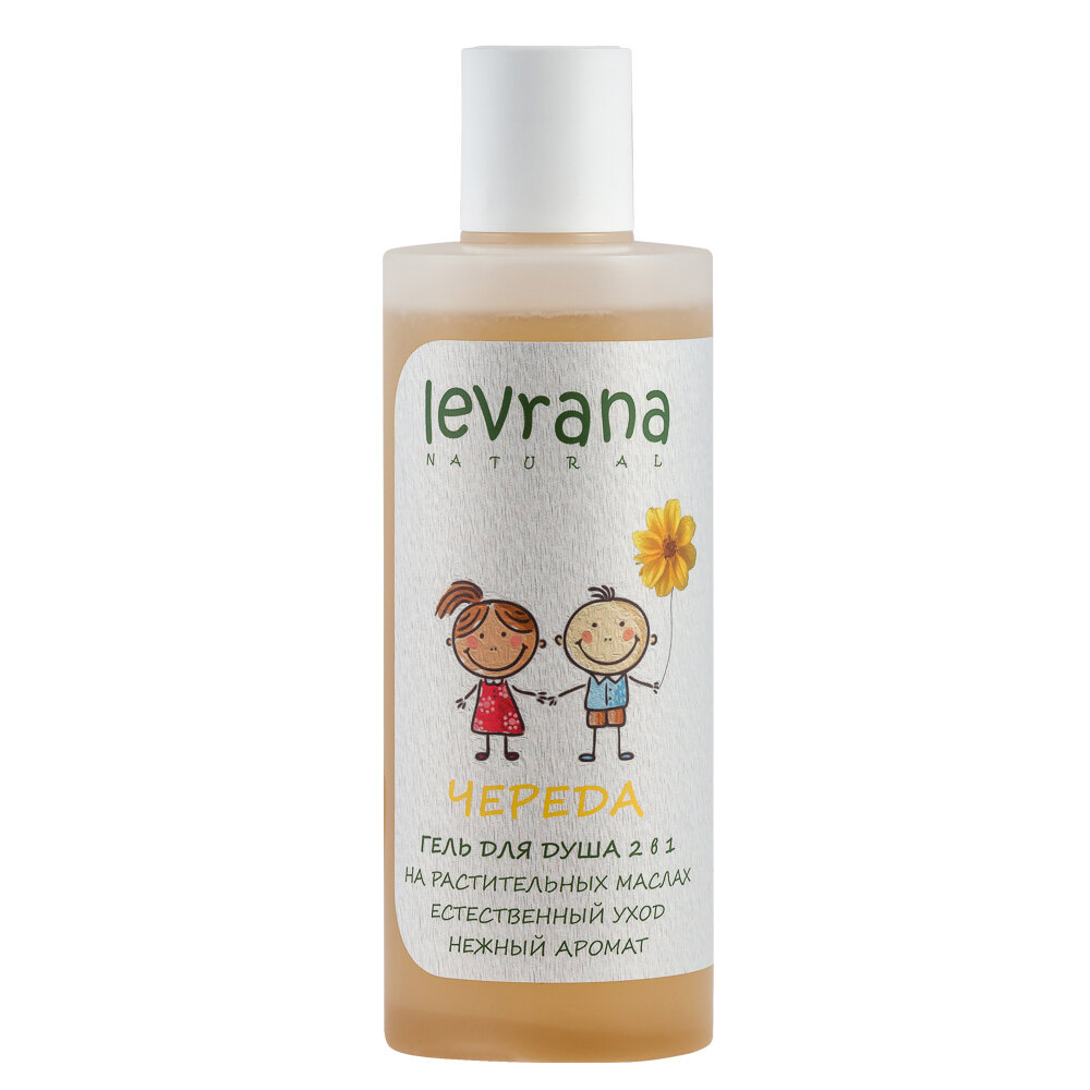 Гель для душа «Череда» два в одном на растительных маслах - это бережная защита и уход.  Мягкое очищение кожи, подойдет даже для самой чувствительной кожи.
Экстракт череды в составе обладает ярко выраженными антибактериальными, противовоспалительными и противоаллергическими свойствами.Большинству людей череда известна, как средство для купания младенцев, защищающее нежную детскую кожу от сыпи и опрелостей. К роду Череда (Bidens) семейства Сложноцветных принадлежит более двухсот видов, и только один из них – Череда трехраздельная (Bidens tripartita) является лекарственным растением. В качестве лекарственного сырья заготавливают концы стеблей и побегов с листьями. Своими лечебными свойствами череда обязана содержанию в ее химическом составе: 
полифенолов и других дубильных веществ;
марганца;
каротина;
витамина С.