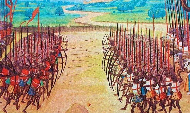 Одно из сражений столетней войны