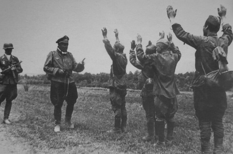 Фотография сделанная немцами в ноды ВОВ