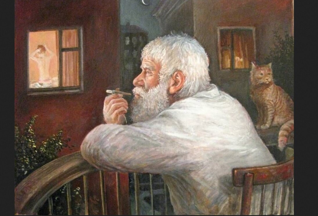 Леонид Баранов "На балконе"