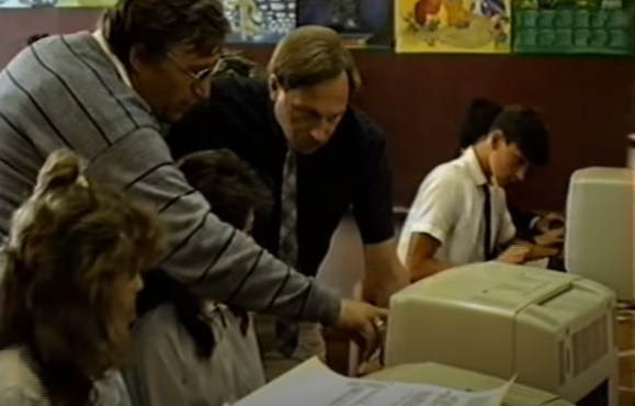 Один из первых компьютерных классов в городе Харьков. 1989 год