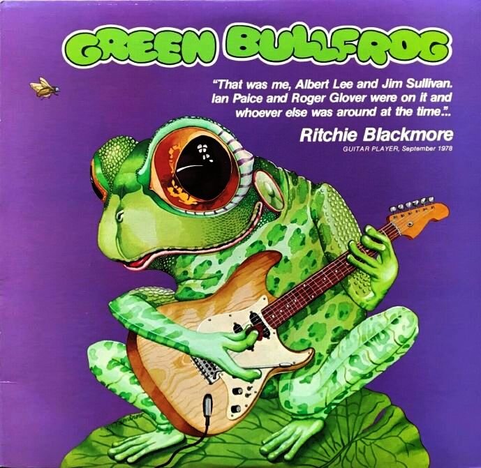 "Green Bullfrog" можно считать сольным проектом Ричи Блэкмора. На фото - американский виниловый выпуск 1980 года с измененным конвертом