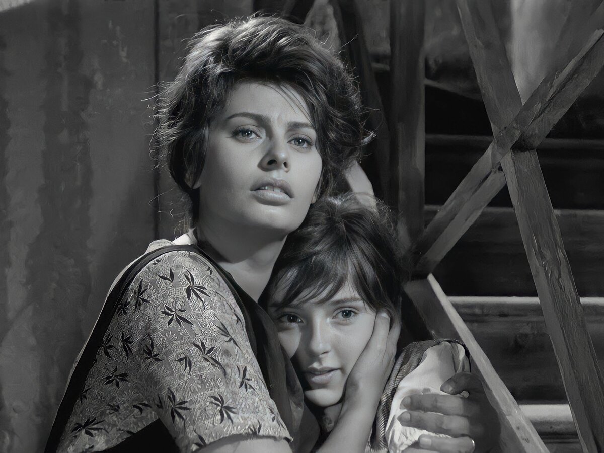 Кадр из фильма «Чочара», 1960 год, режиссер Витторио Де Сика