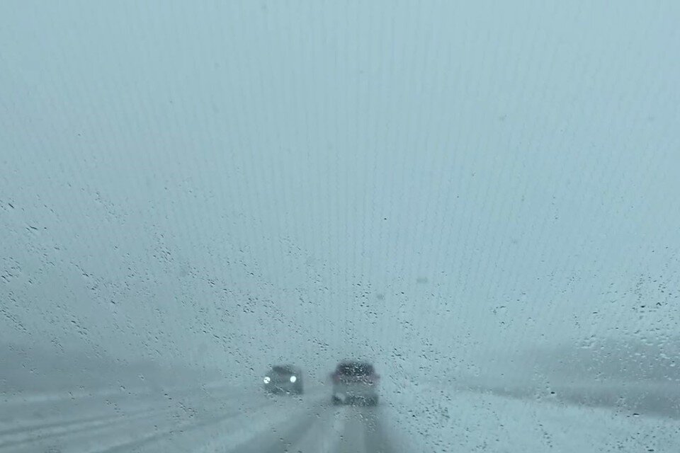     Видимость на дорогах не очень хорошая. Фото: стоп-кадр с видео  Правительство Оренбургской области