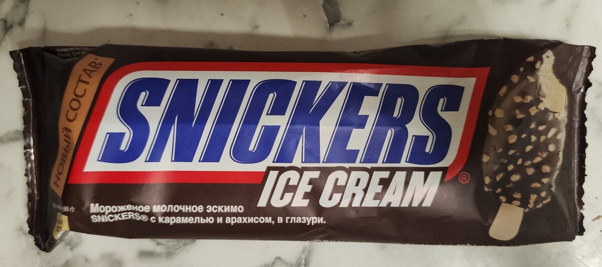 Батончик snickers пломбир, 81 г